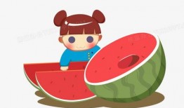 吃瓜娃娃简笔画,童趣盎然，萌态可掬